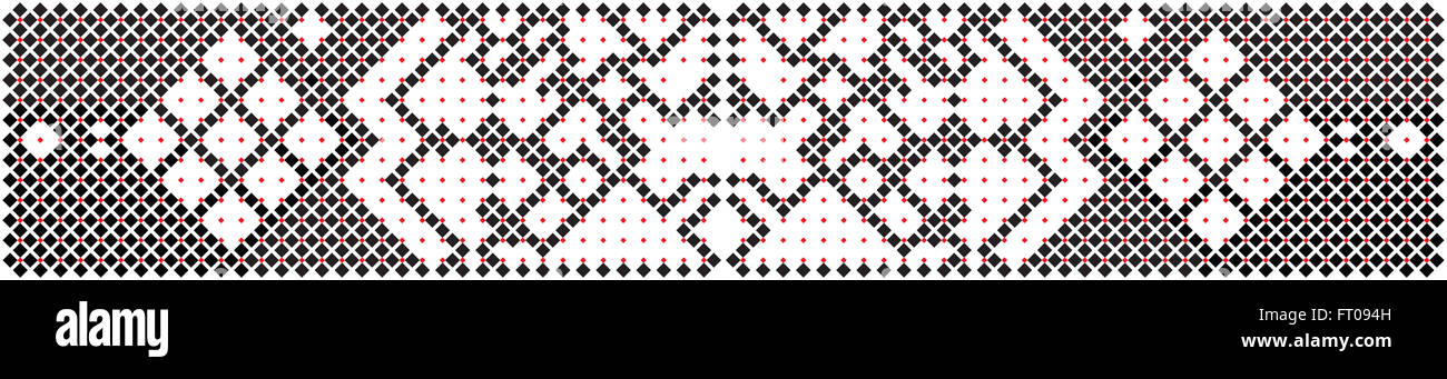 Seamless pattern design ispirato dal rumeno tradizionale ricamo Foto Stock