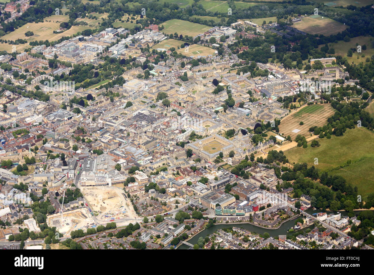 Vista aerea di Oxford Foto Stock