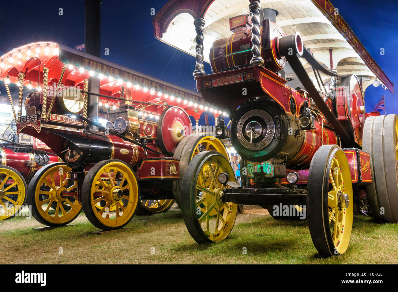 Mattatore della conversione di locomotive su strada sul display al grande Dorset fiera del vapore, Tarrant Hinton, Inghilterra Foto Stock