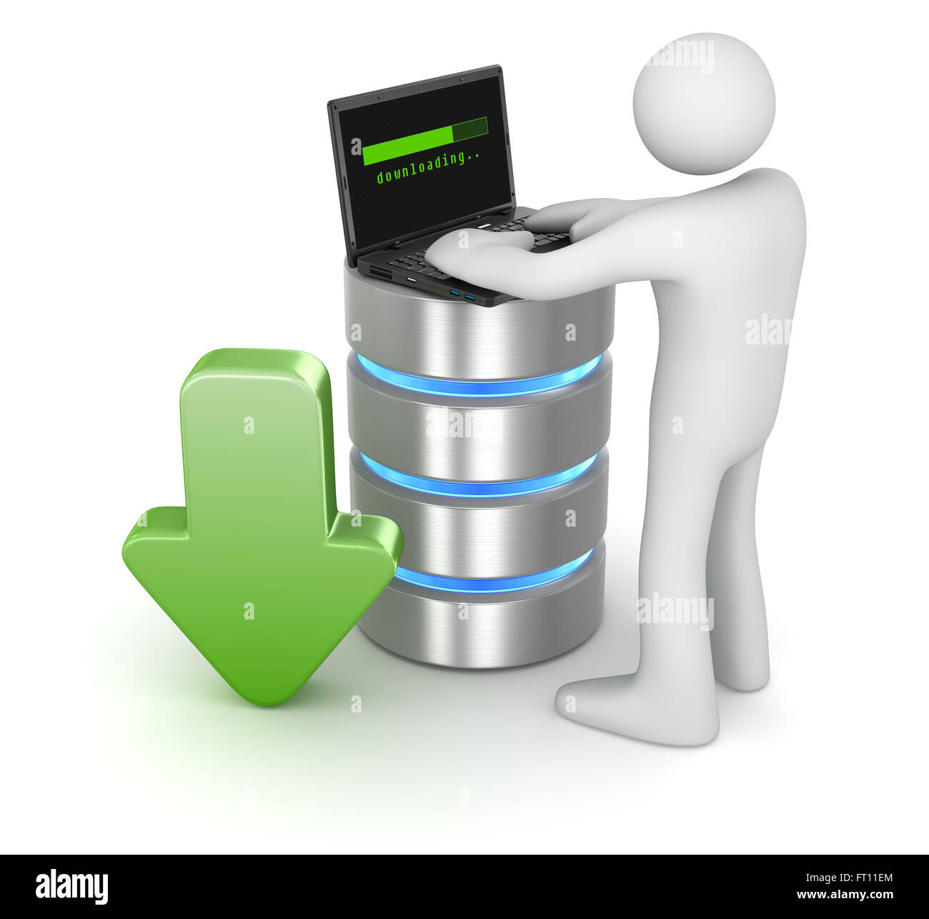 Il download del database. Foto Stock