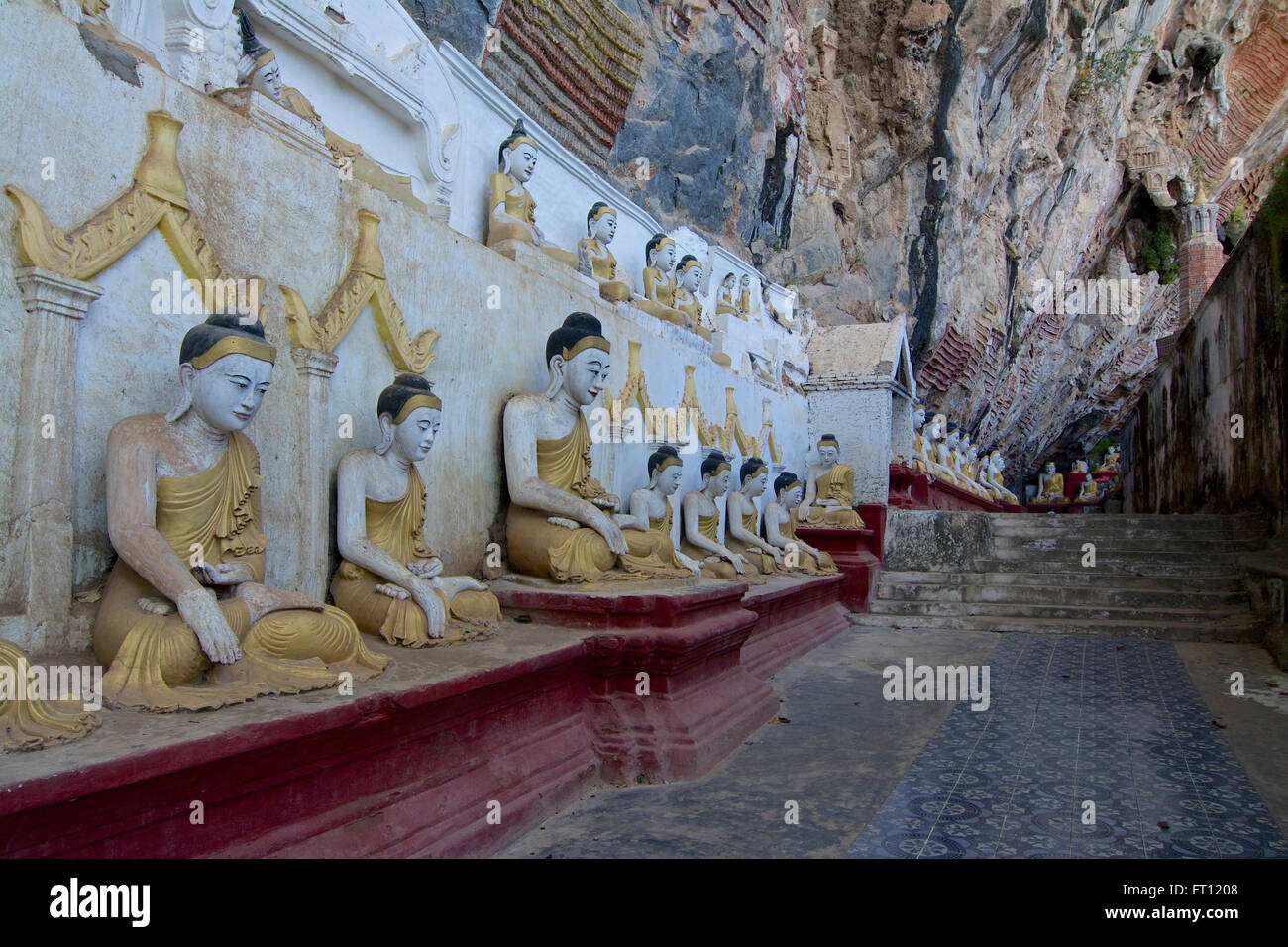 Kawt Gon grotta nei pressi di Hpa-an, Karin Membro, MYANMAR Birmania, Asia Foto Stock