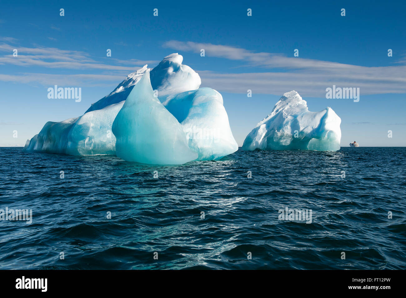 Iceberg nell'Oceano del Sud, Punto di uccelli, Antartide Foto Stock