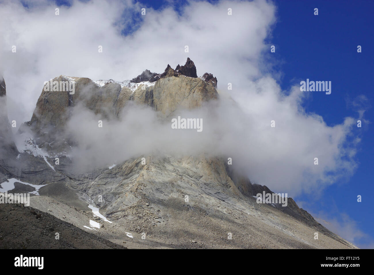 Cuerno Norte, Valle del Francés (Valle francese), Nationalpark Torres del Paine, Patagonien, Cile Foto Stock