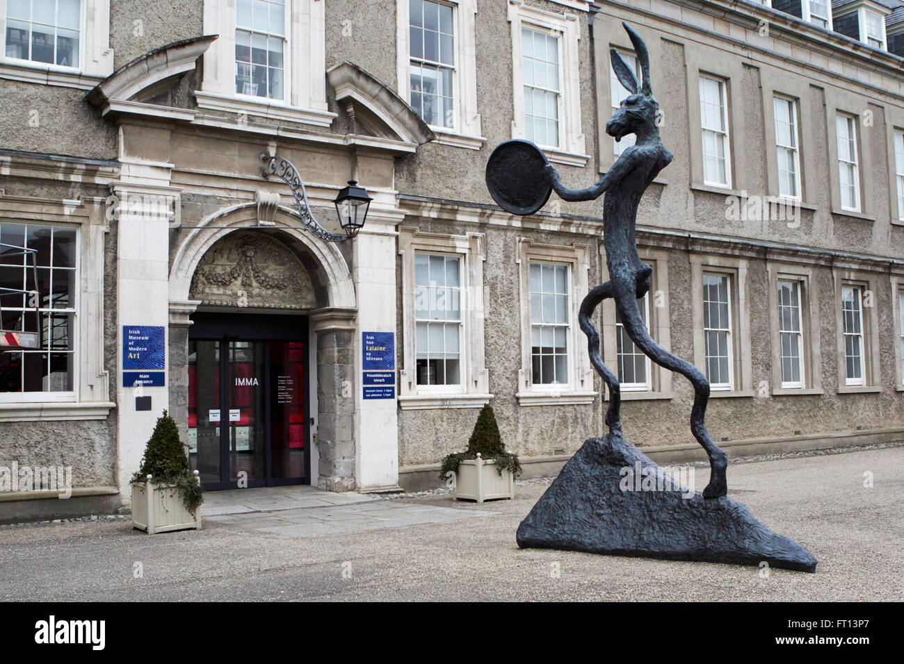 Ingresso al Museo Irlandese di Arte Moderna imma nell'ex Ospedale Reale di Kilmainham Dublino Irlanda Foto Stock