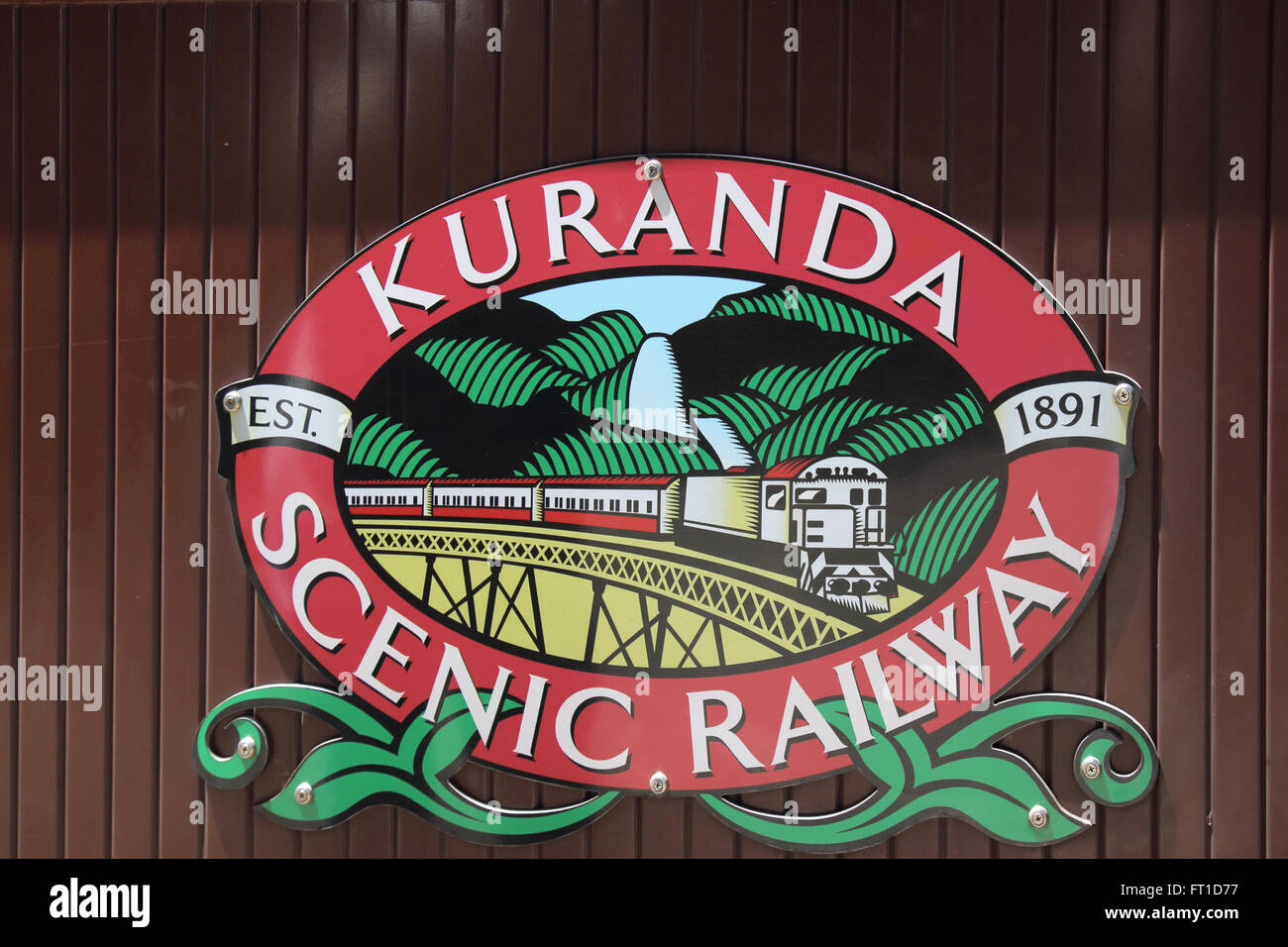 Kuranda Scenic Railway segno queensland australia Foto Stock