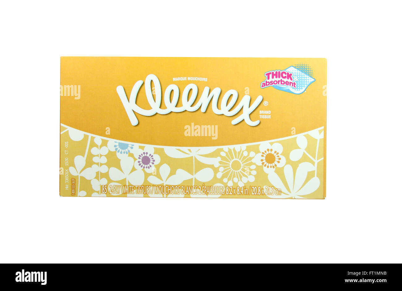 SPENCER , WISCONSIN-Febbraio 7, 2014 : Scatola di Kleenex tessuti. Kleenex è un americano di tessuto e carta prodotto società stabilire Foto Stock
