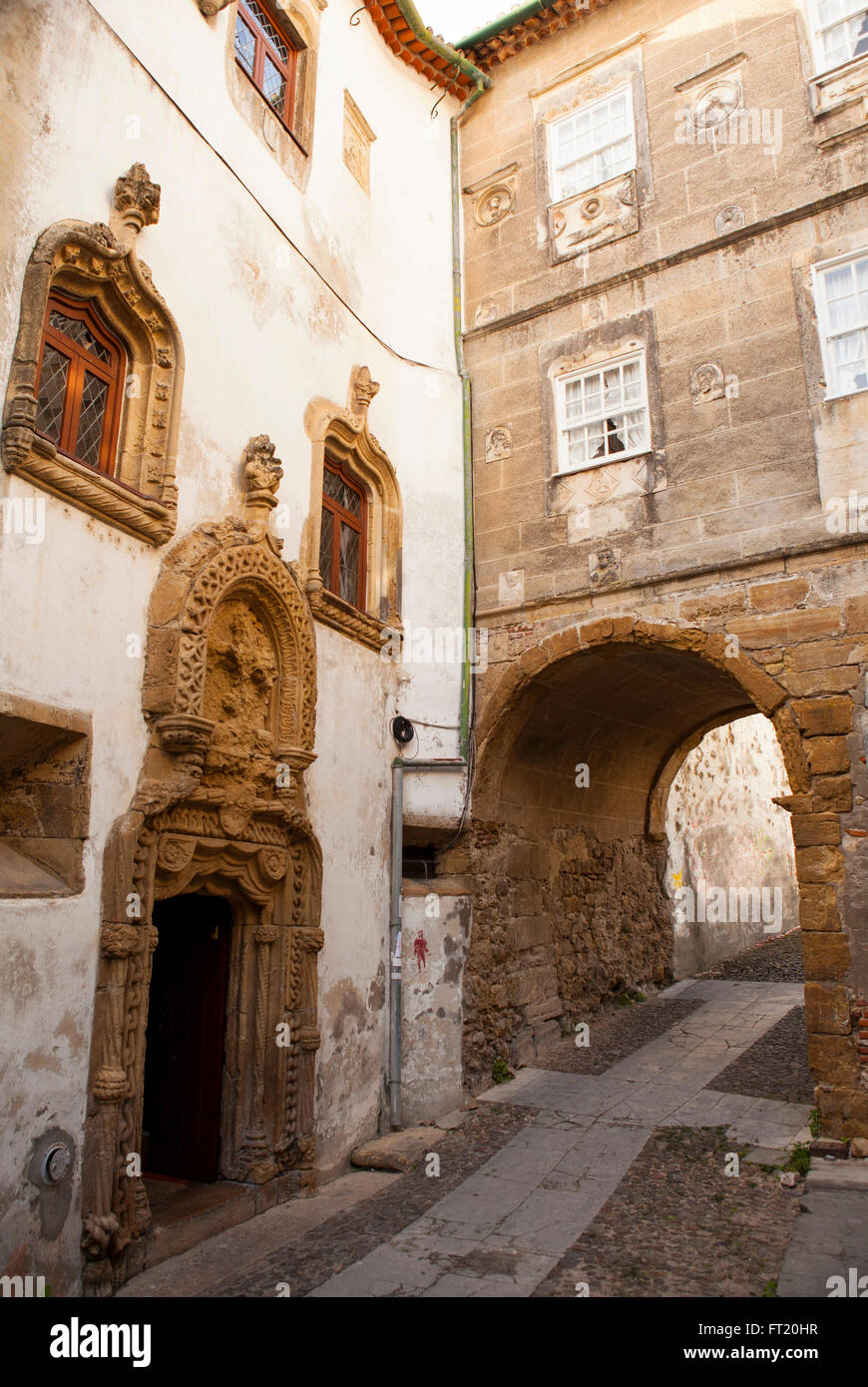 Old Street. Coimbra, Portogallo. Foto Stock