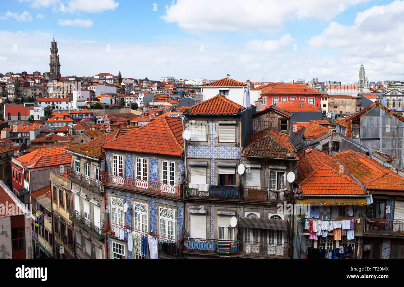 La città vecchia di Porto. Foto Stock