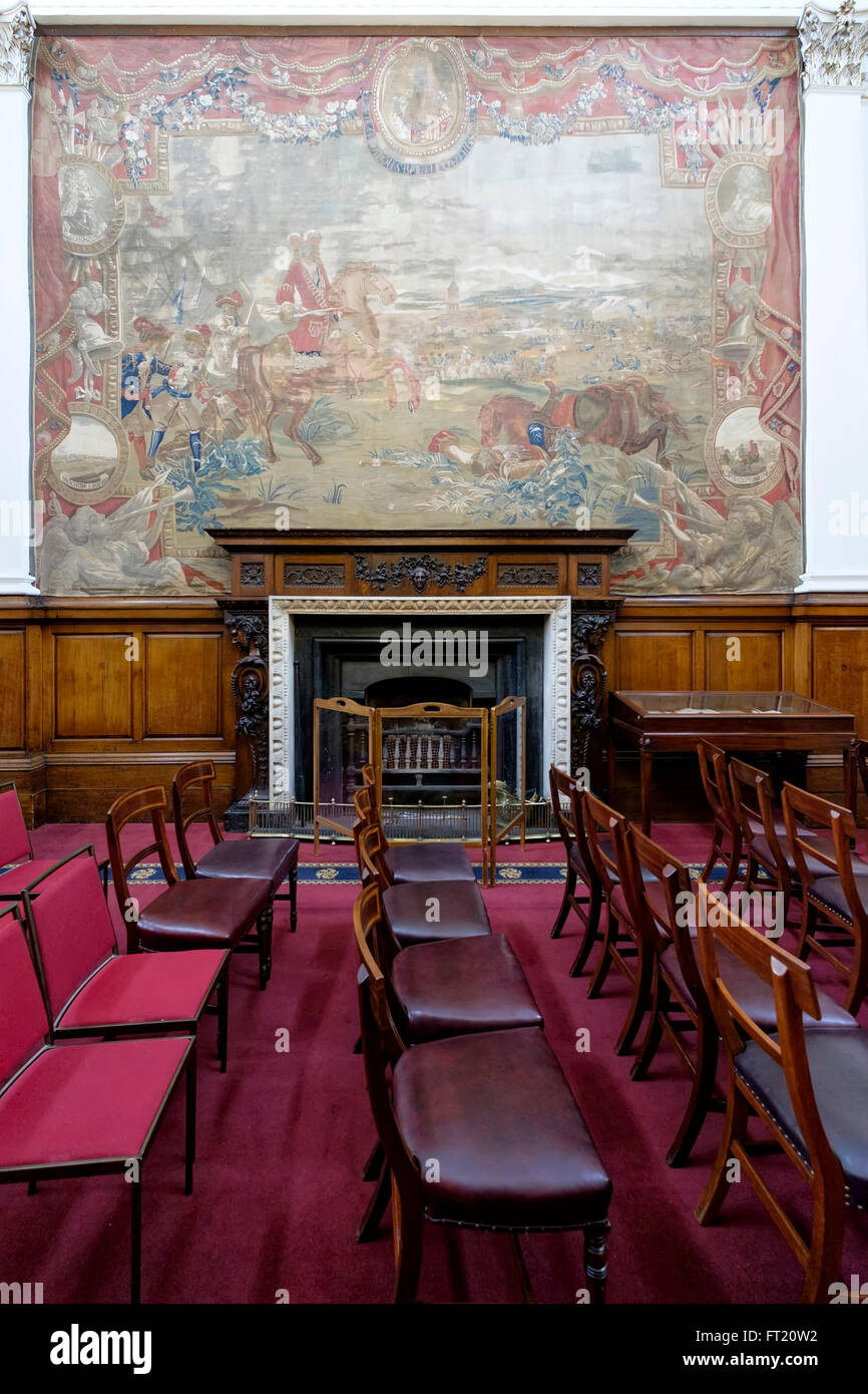 La Irish House of Lords camera, nell'ex case irlandesi del Parlamento, ora Bank of Ireland, Dublin, Repubblica di Irlanda Foto Stock