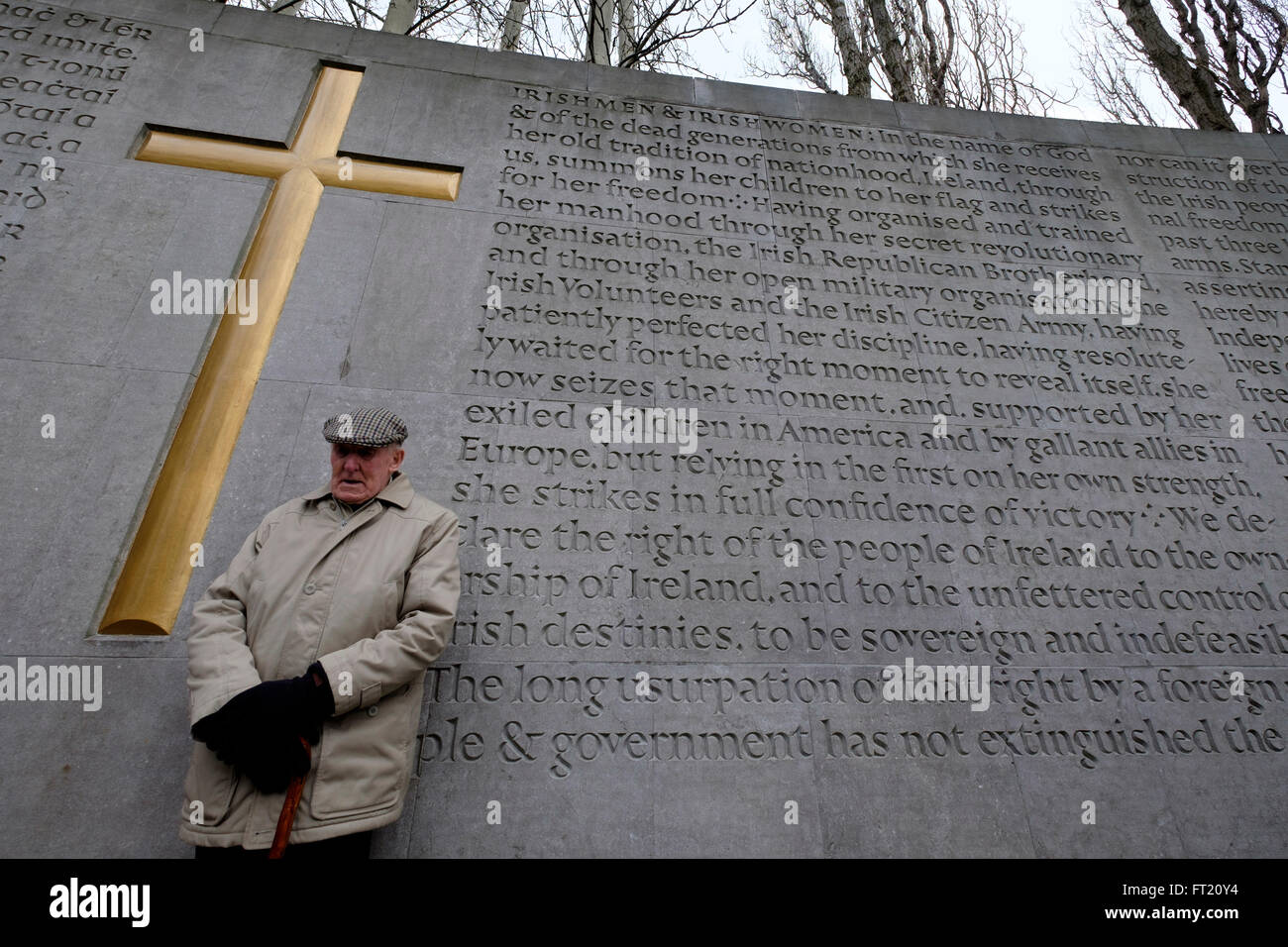 Luogo di sepoltura dei giustiziati leader di Pasqua la salita del 1916, il cortile della vecchia prigione di Arbour Hill Prison, Dublino, Irlanda Foto Stock