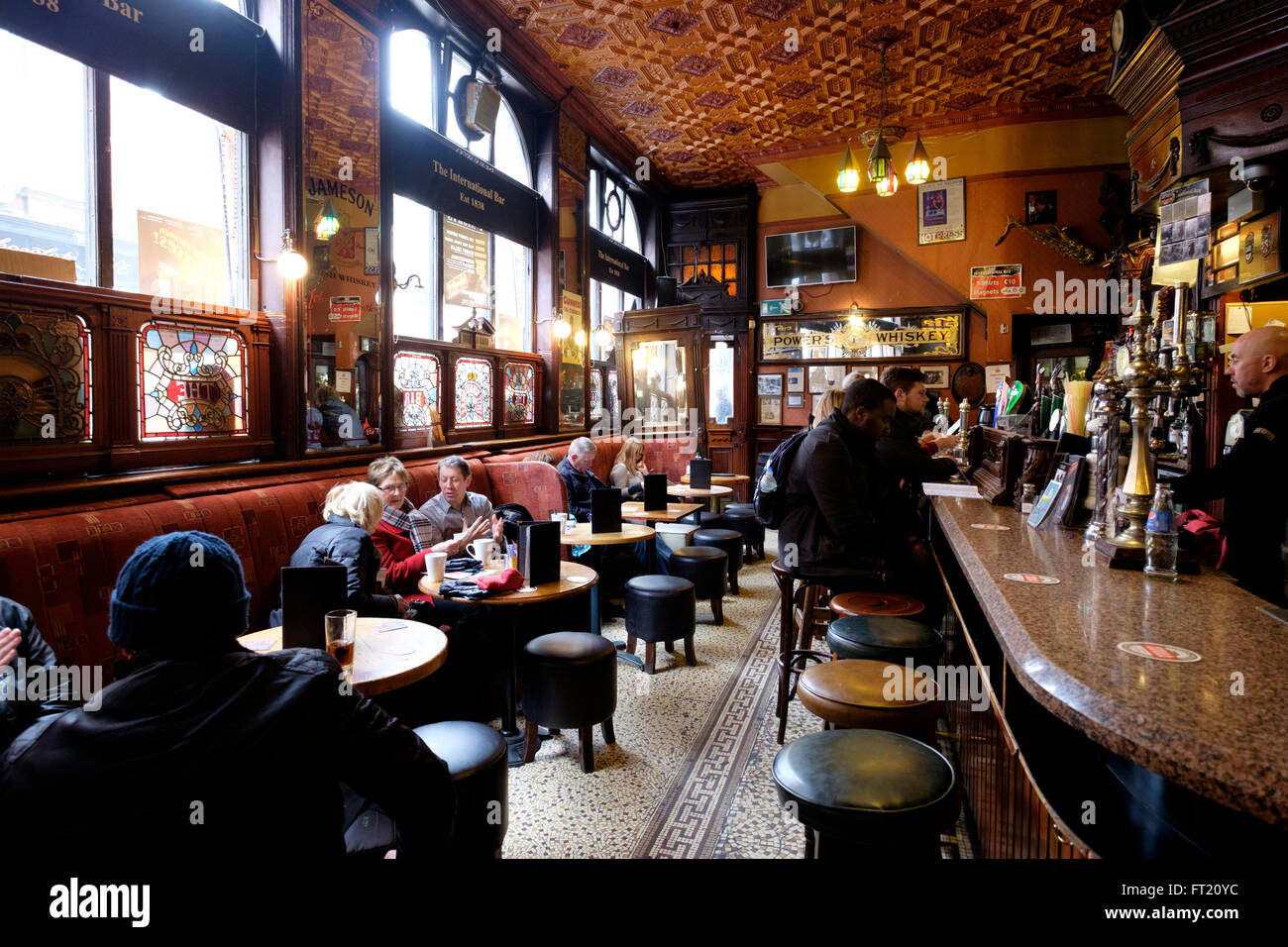Il bar internazionale a Dublino Repubblica di Irlanda, Europa Foto Stock