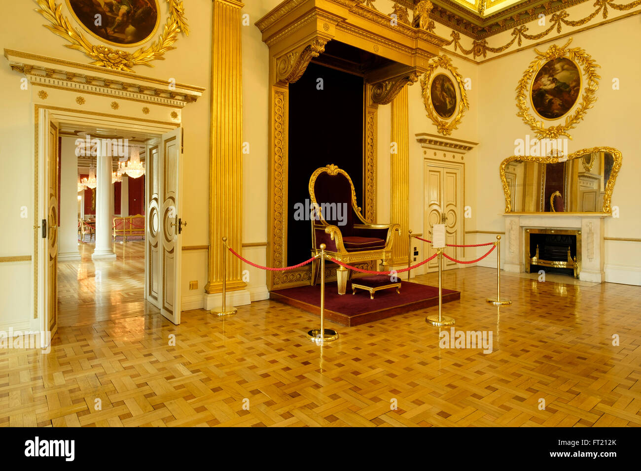 La Sala del Trono, il Castello di Dublino, Dublino Repubblica di Irlanda, Europa Foto Stock