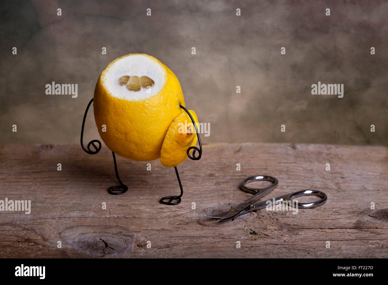 Stilleben mit limone - le cose semplici Foto Stock
