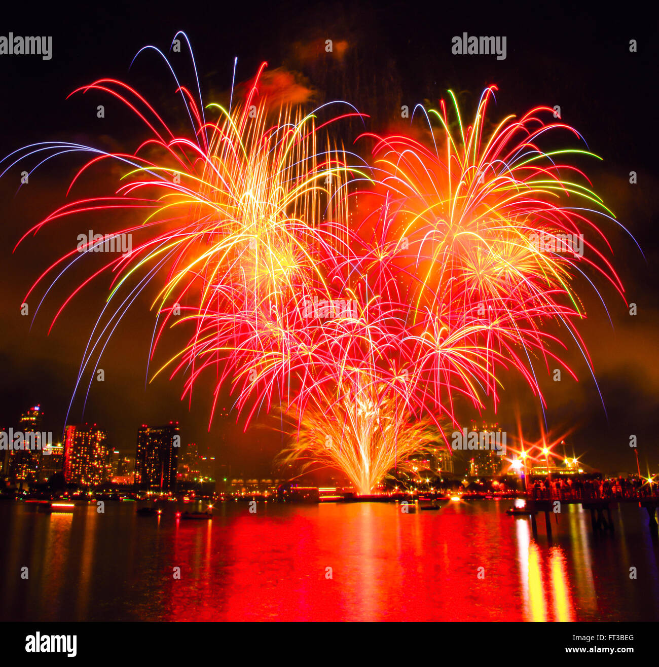 Fuochi d'artificio, 4 Luglio Foto Stock