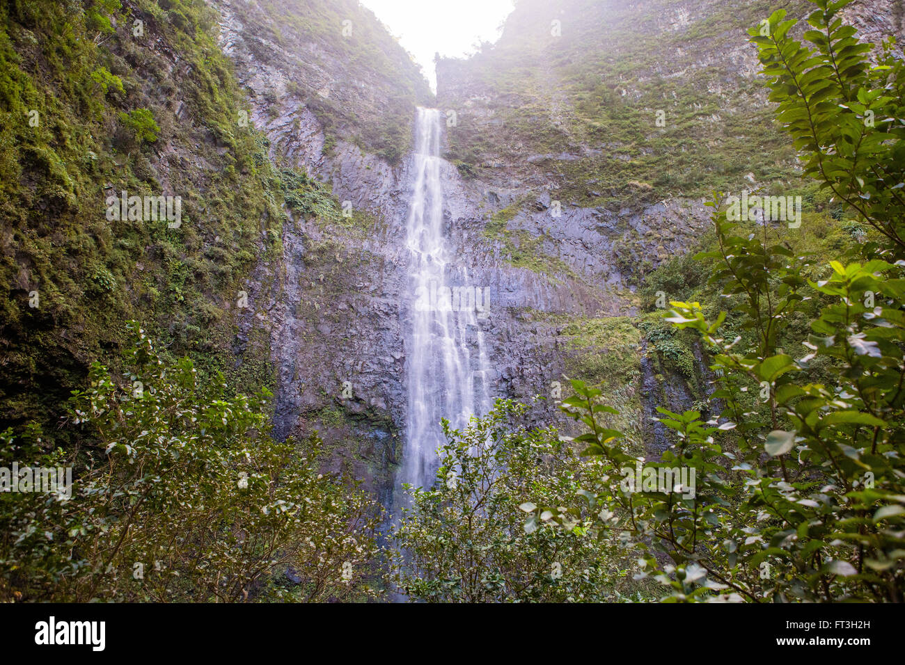 Hanakapiai falls Foto Stock