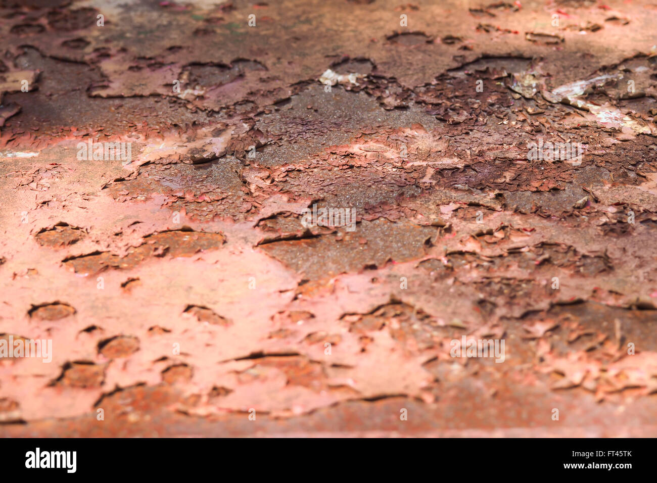 La texture arrugginendo metallo Foto Stock