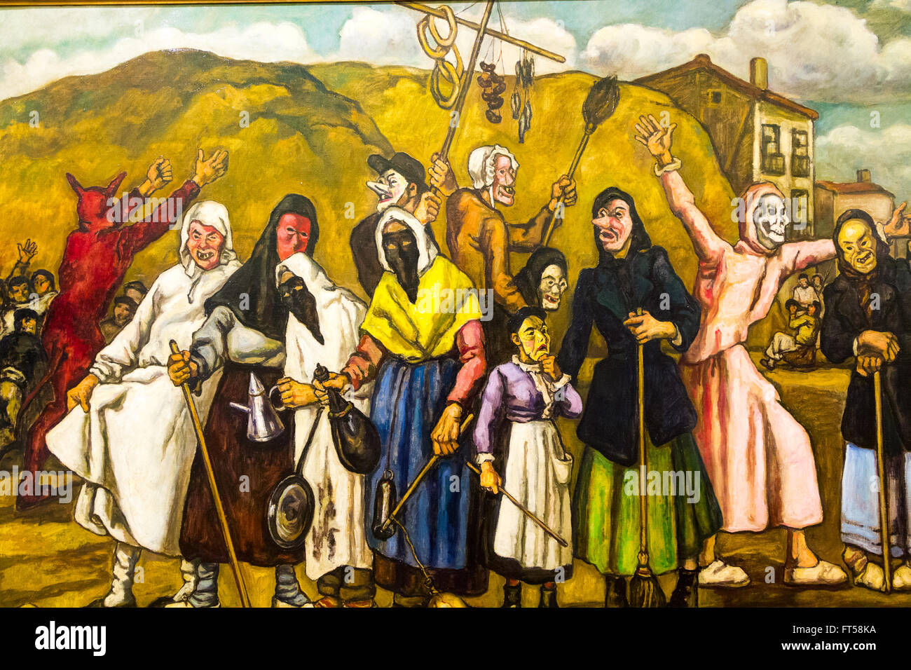 Immagine con una scena della santa morte messicano Foto Stock