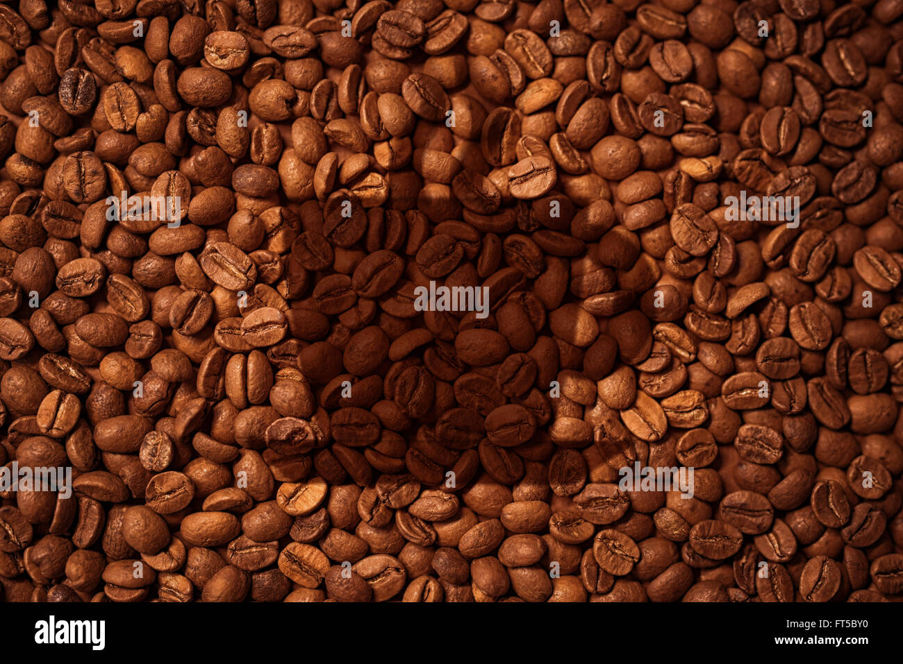 I chicchi di caffè con uno sfondo icona Cup Foto Stock