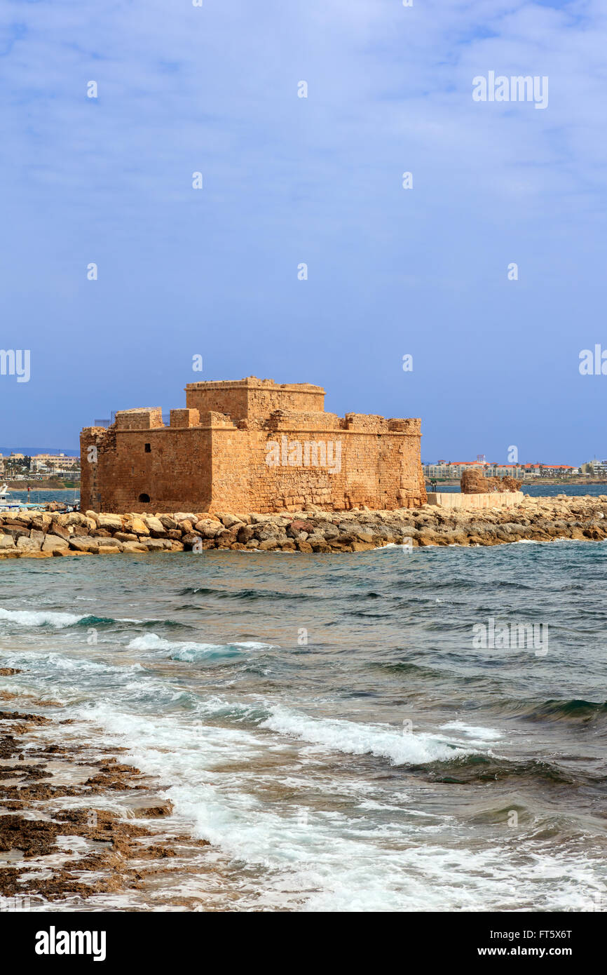 Castello medievale in Paphos, Cipro. Foto Stock