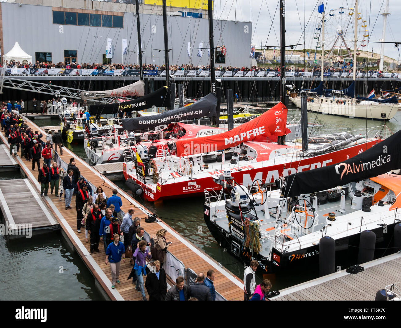 Volvo Ocean Race scalo Festival a Scheveningen, l'Aia, Paesi Bassi - 19 giugno 2015 (VOR 2014-2015) Foto Stock