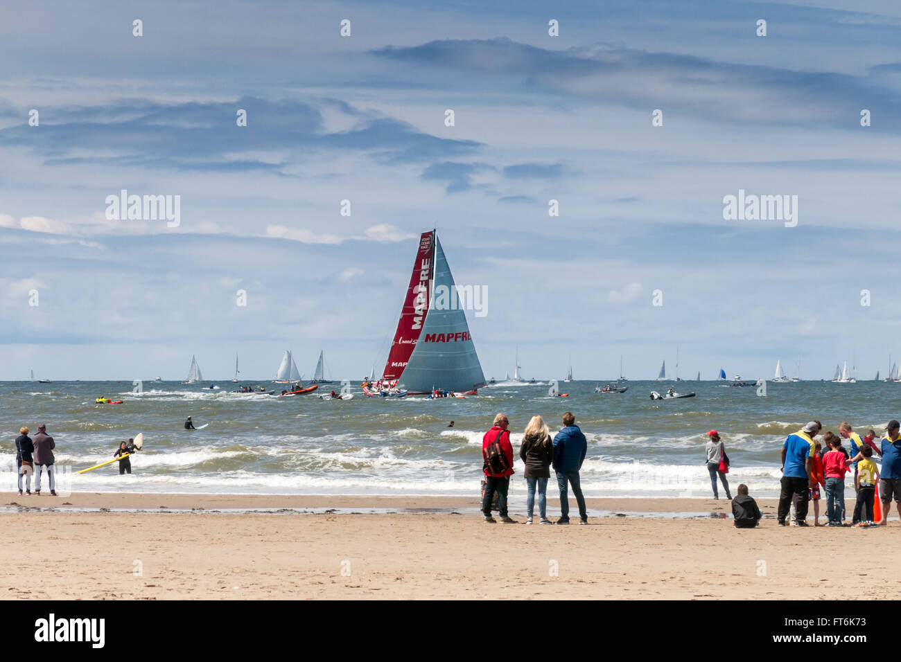 Volvo Ocean Race scalo Festival a Scheveningen, l'Aia, Paesi Bassi - 19 giugno 2015 (VOR 2014-2015) Foto Stock