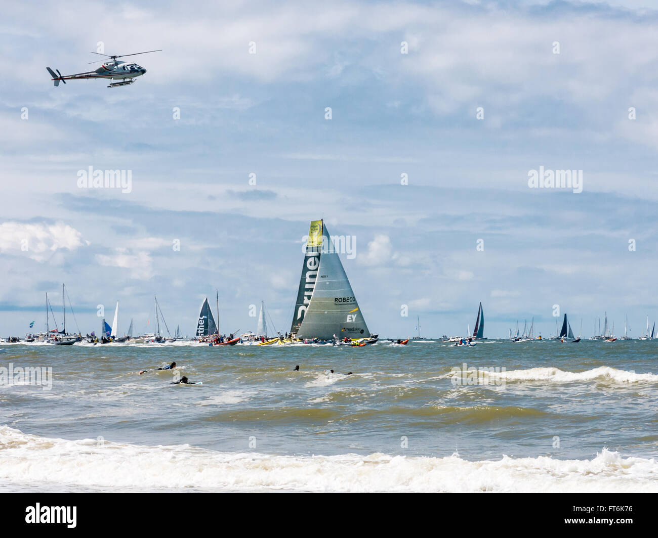 Volvo Ocean Race scalo Festival a Scheveningen, l'Aia, Paesi Bassi - 19 giugno 2015 (VOR 2014-2015) Foto Stock