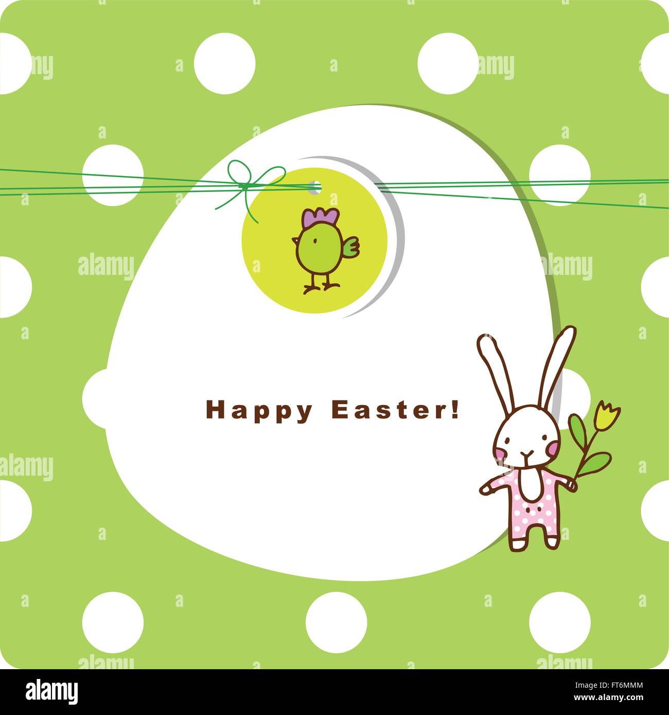Easter Card con spazio di copia Illustrazione Vettoriale