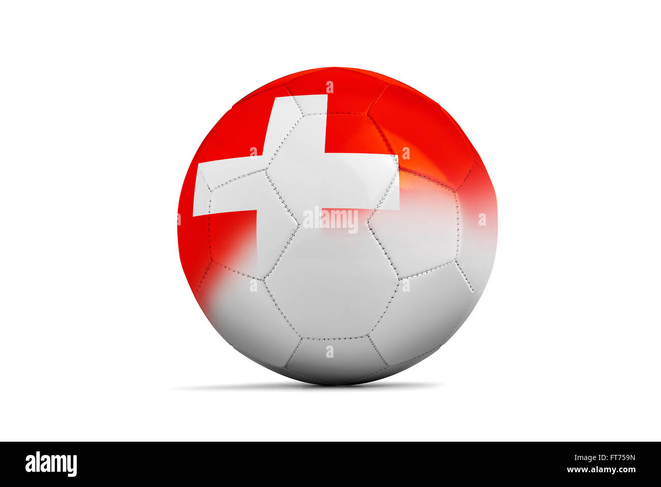 Palloni da calcio con il team bandiere, calcio Euro 2016. Gruppo A, Svizzera- tracciato di ritaglio Foto Stock