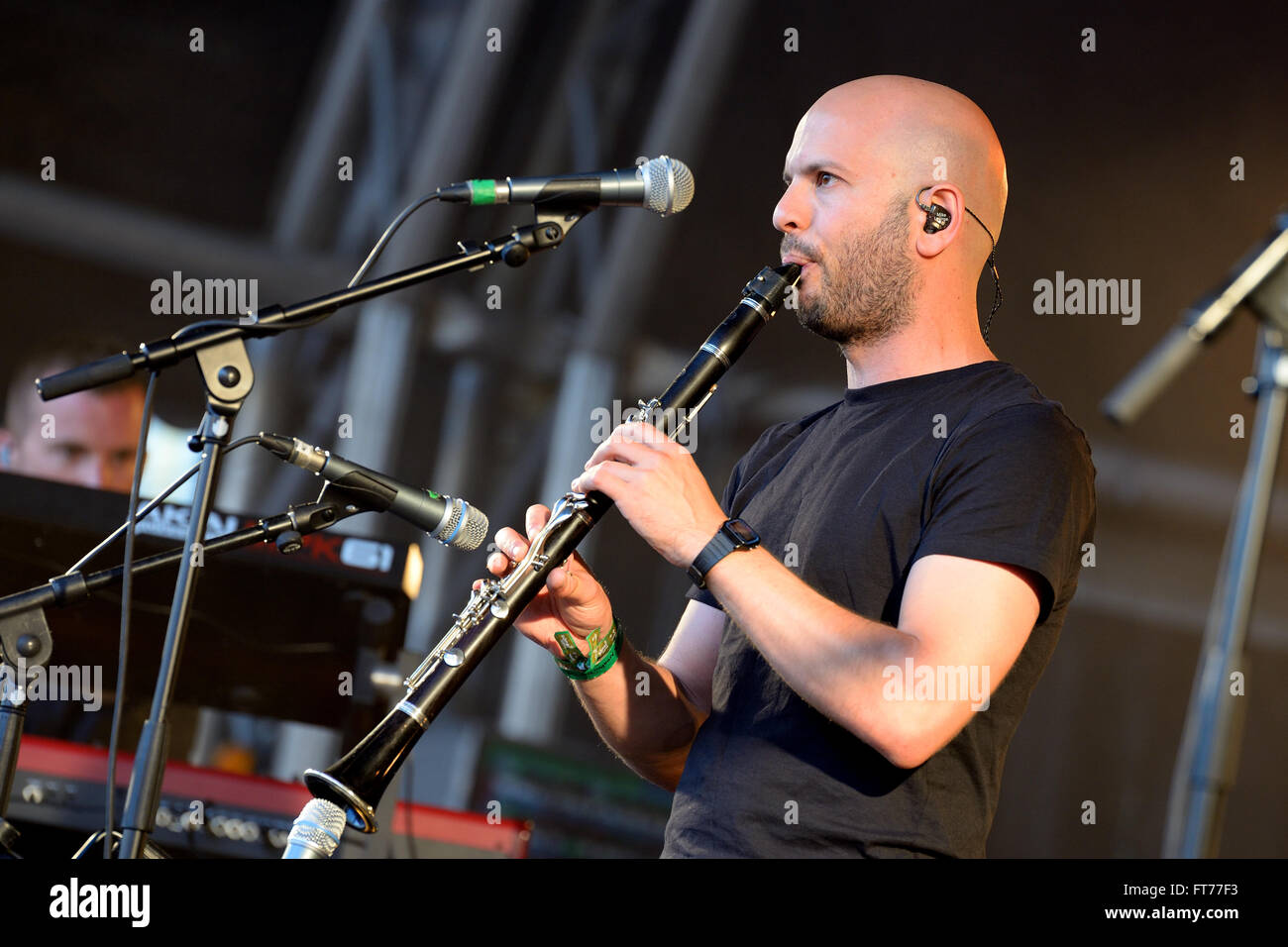 Barcellona - Jun 13: Bonobo (musicisti, produttori e DJ) performance al Sonar Festival il 13 giugno 2014 a Barcellona, Spagna. Foto Stock