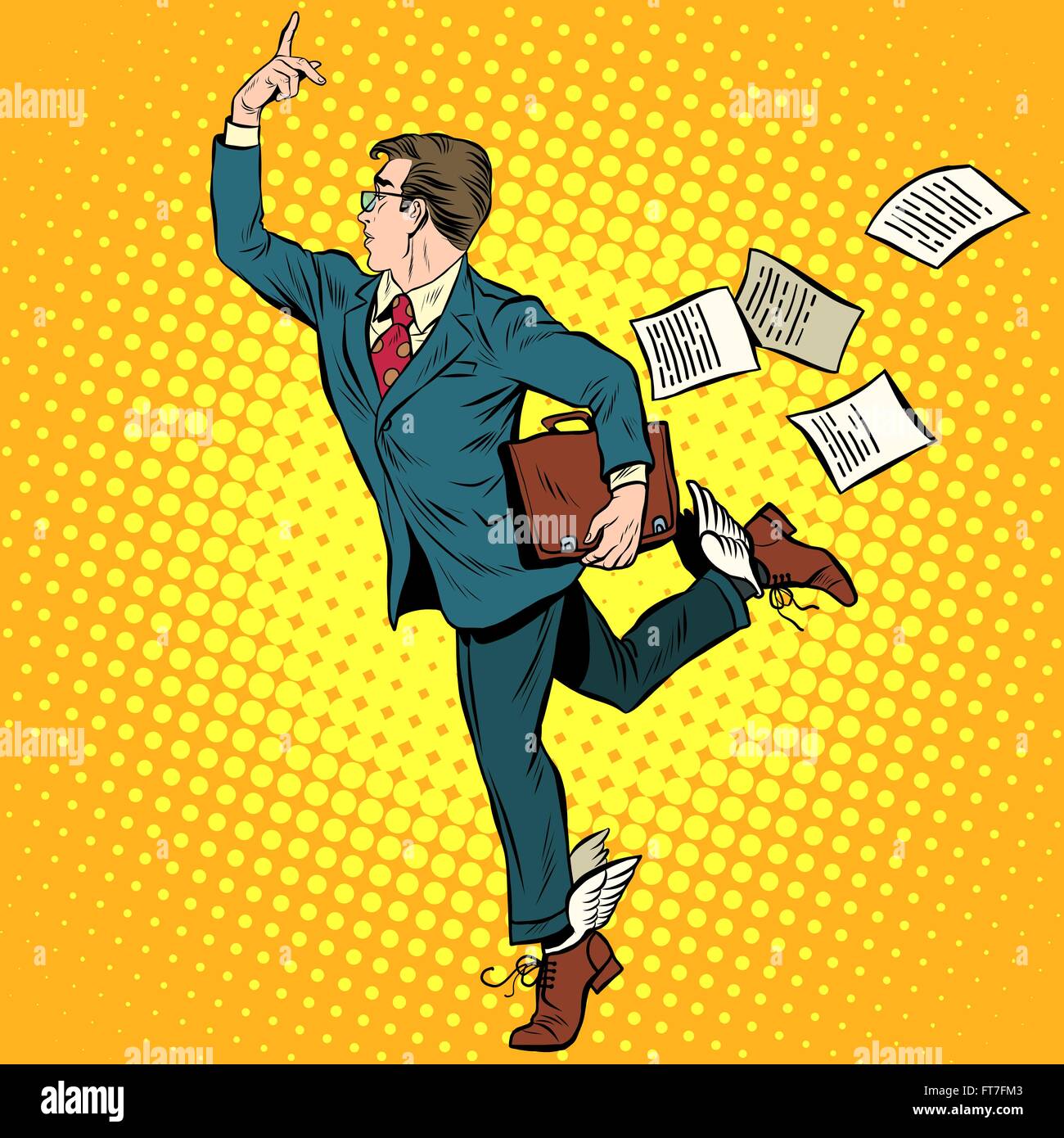 Imprenditore dio del commercio il mercurio Illustrazione Vettoriale