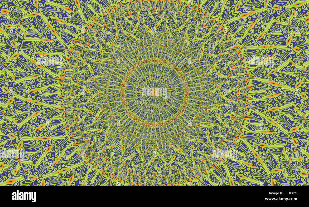 Concentrica colorato sfondo caleidoscopica / Mantra sfondo Foto Stock