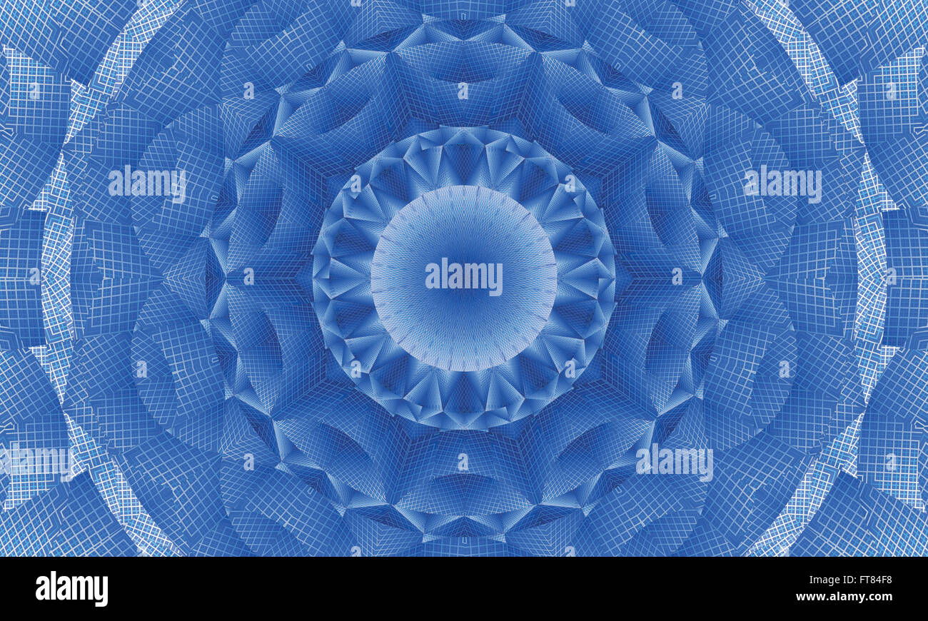 Concentrica colorato sfondo caleidoscopica / Mantra sfondo Foto Stock