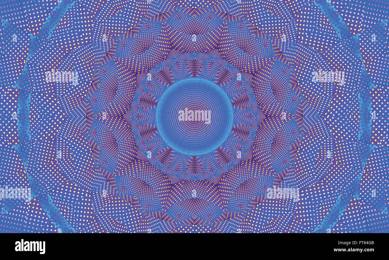 Concentrica colorato sfondo caleidoscopica / Mantra sfondo Foto Stock