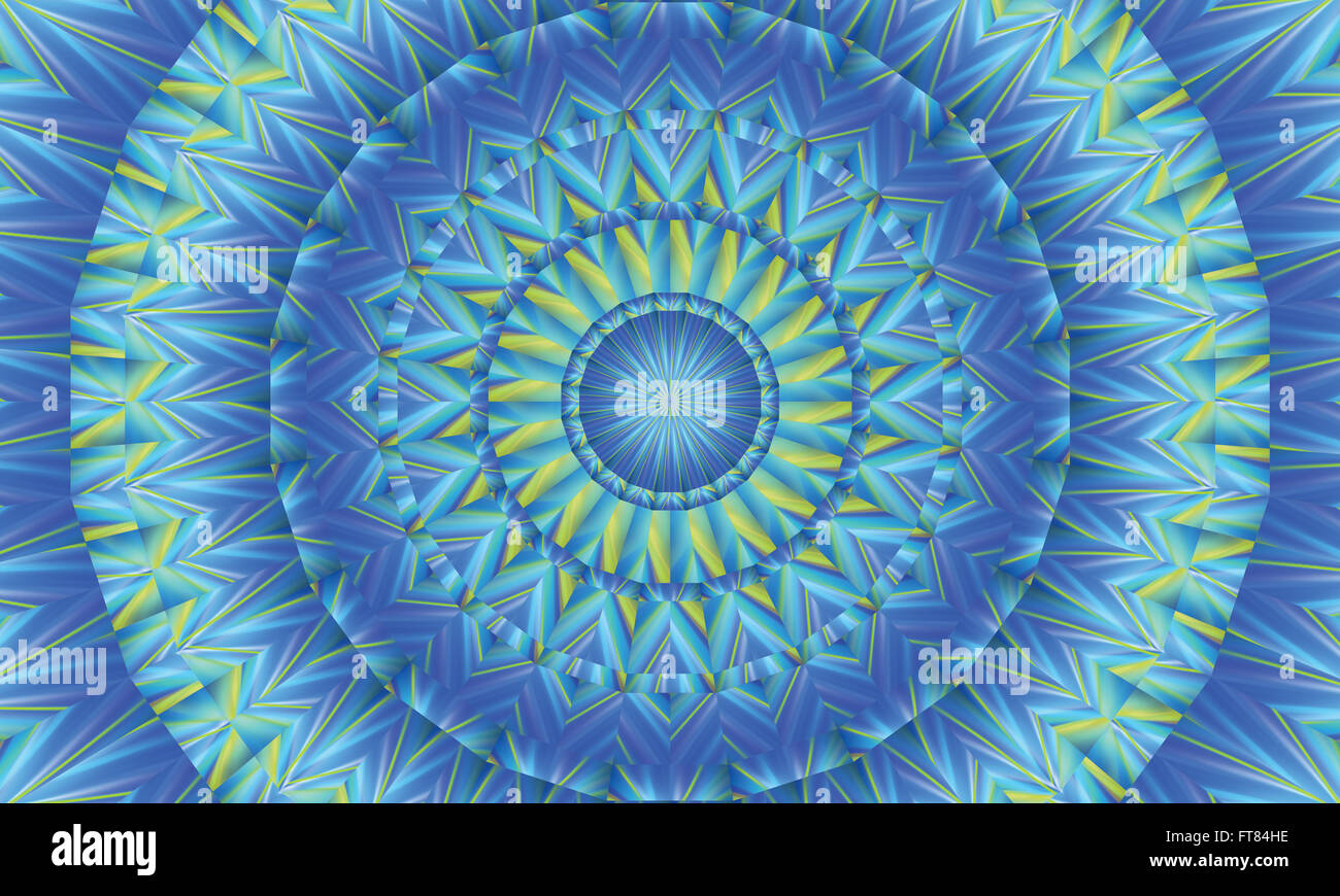Concentrica colorato sfondo caleidoscopica / Mantra sfondo Foto Stock
