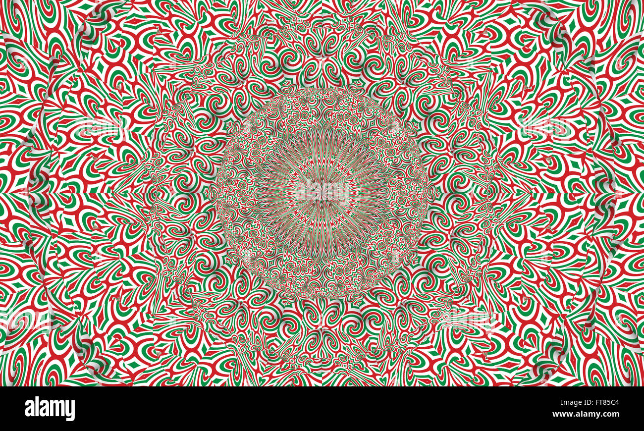 Concentrica colorato sfondo caleidoscopica / Mantra sfondo Foto Stock