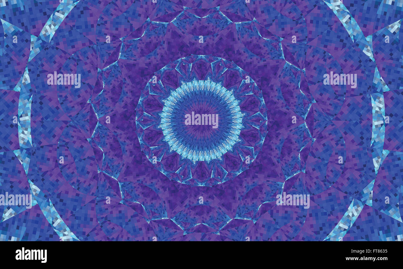 Concentrica colorato sfondo caleidoscopica / Mantra sfondo Foto Stock