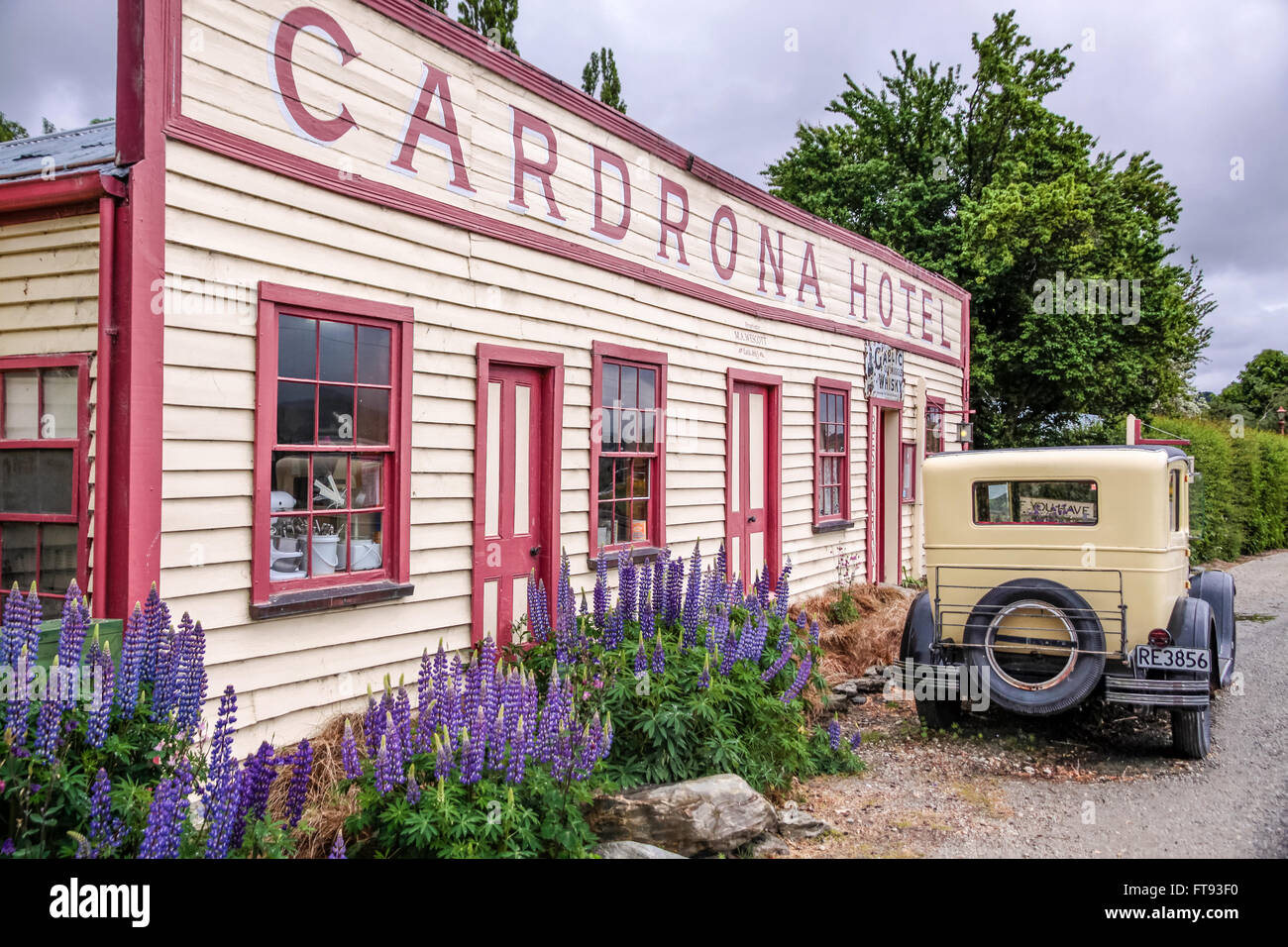 Storico Hotel Cardrona, Otago, Isola del Sud, Nuova Zelanda Foto Stock