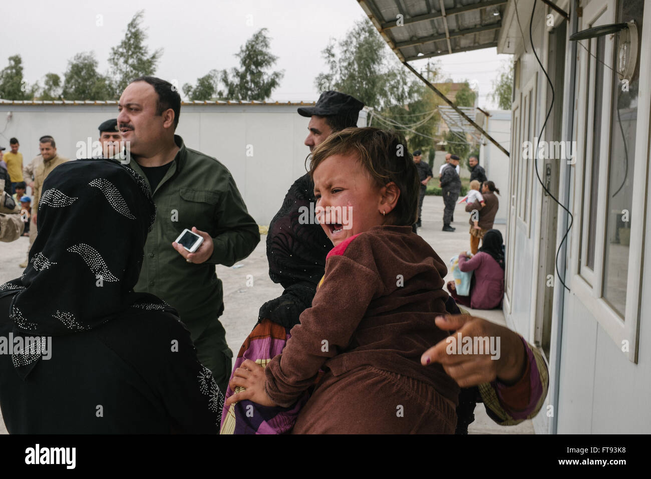 I rifugiati nel Kurdistan iracheno camp - 14/03/2016 - Iraq / Kurdistan iracheno - Centinaia di mendicanti di rifugiati, per la maggior parte bambini sono Foto Stock