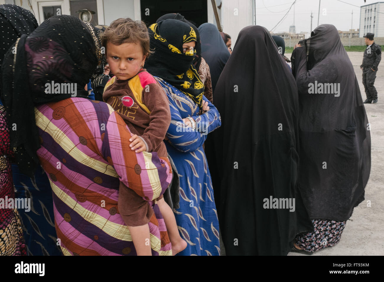 I rifugiati nel Kurdistan iracheno camp - 14/03/2016 - Iraq / Kurdistan iracheno - Centinaia di mendicanti di rifugiati, per la maggior parte bambini sono Foto Stock