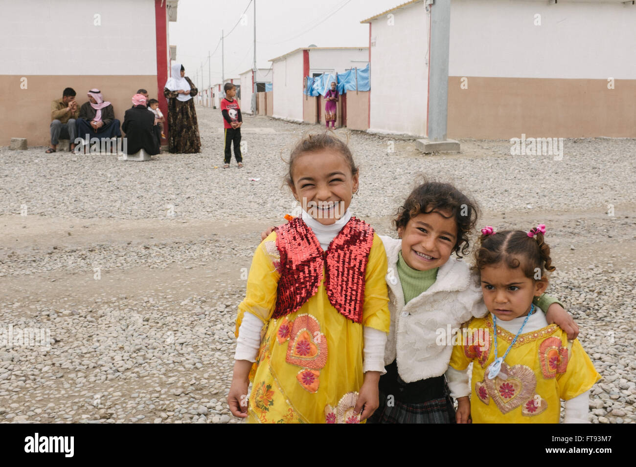 I rifugiati nel Kurdistan iracheno camp - 15/03/2016 - Iraq / Kurdistan iracheno - Centinaia di mendicanti di rifugiati, per la maggior parte bambini sono Foto Stock