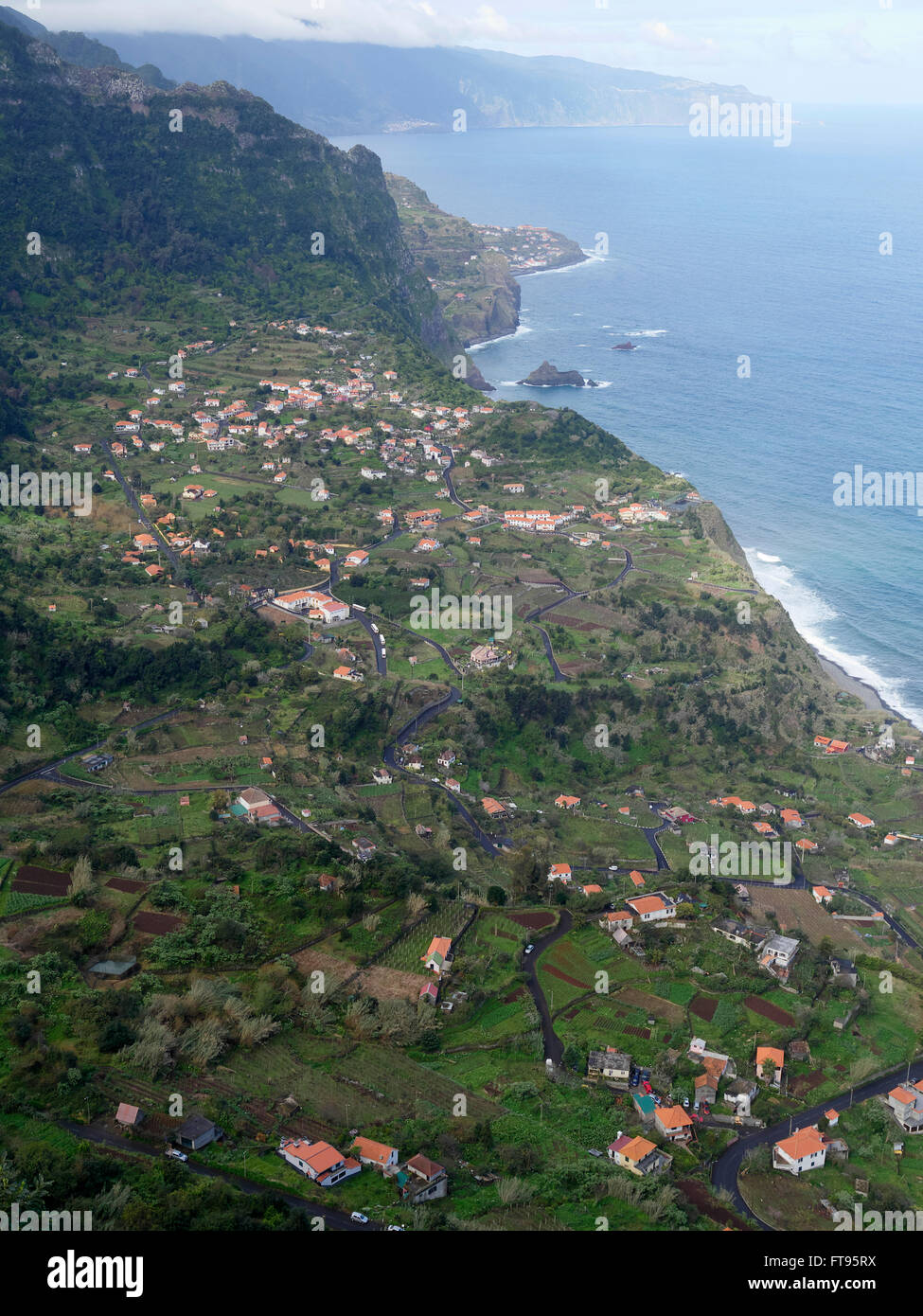 Madeira costa nord vicino a Sao Jorge, Madera, Marzo 2016 Foto Stock