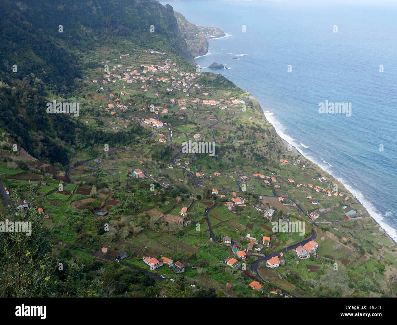 Madeira costa nord vicino a Sao Jorge, Madera, Marzo 2016 Foto Stock