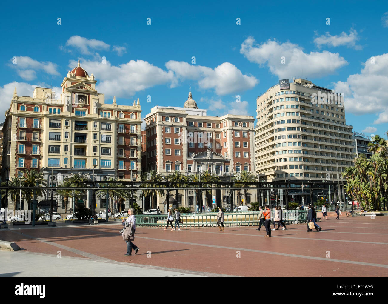 Plaza de la Marina. Málaga Foto Stock