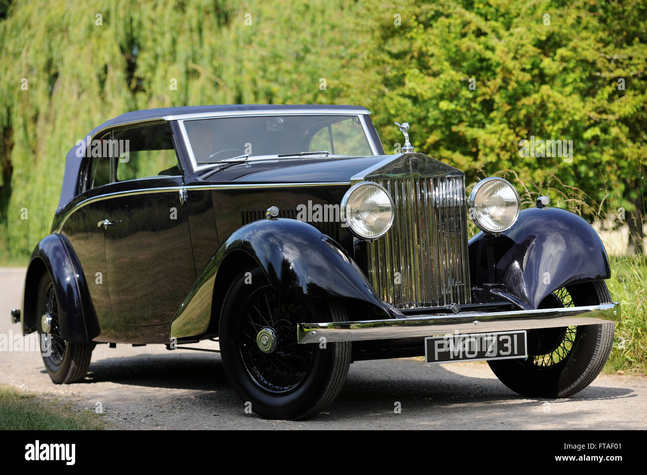 Un restaurato Rolls-Royce Drophead Coupe GRW59, Oxfordshire, Regno Unito Foto Stock