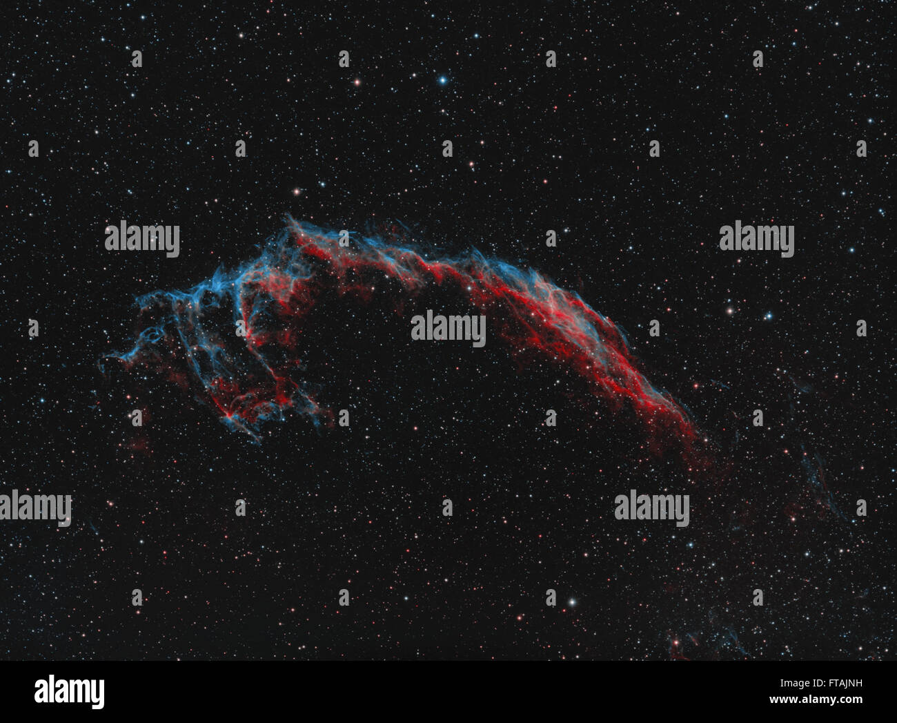 Orientale nebulosa velo - un resto di supernova nella costellazione del Cigno Foto Stock