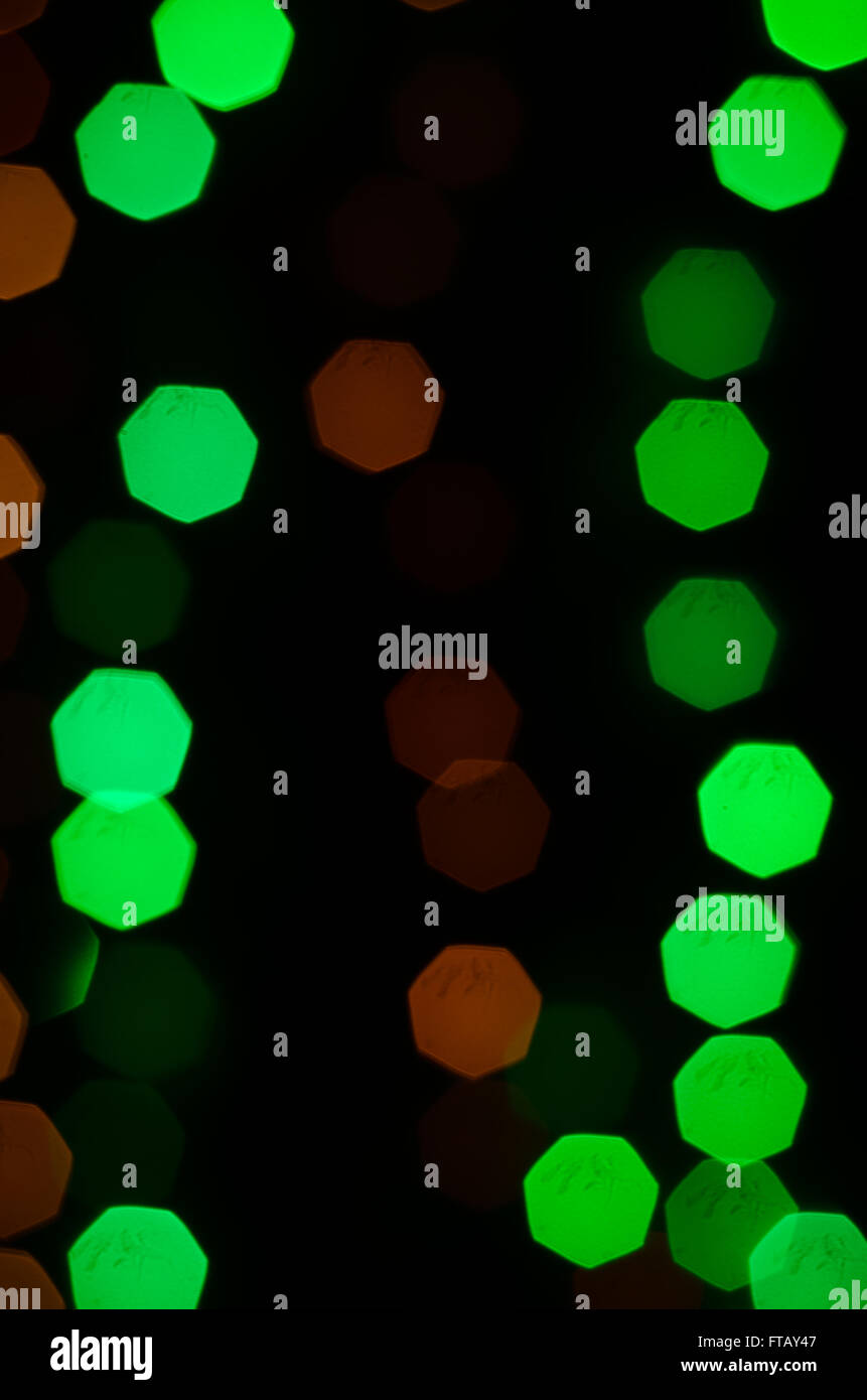 Sfocati luci bokeh di fondo Foto Stock
