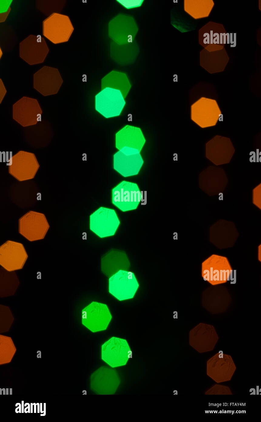 Sfocati luci bokeh di fondo Foto Stock