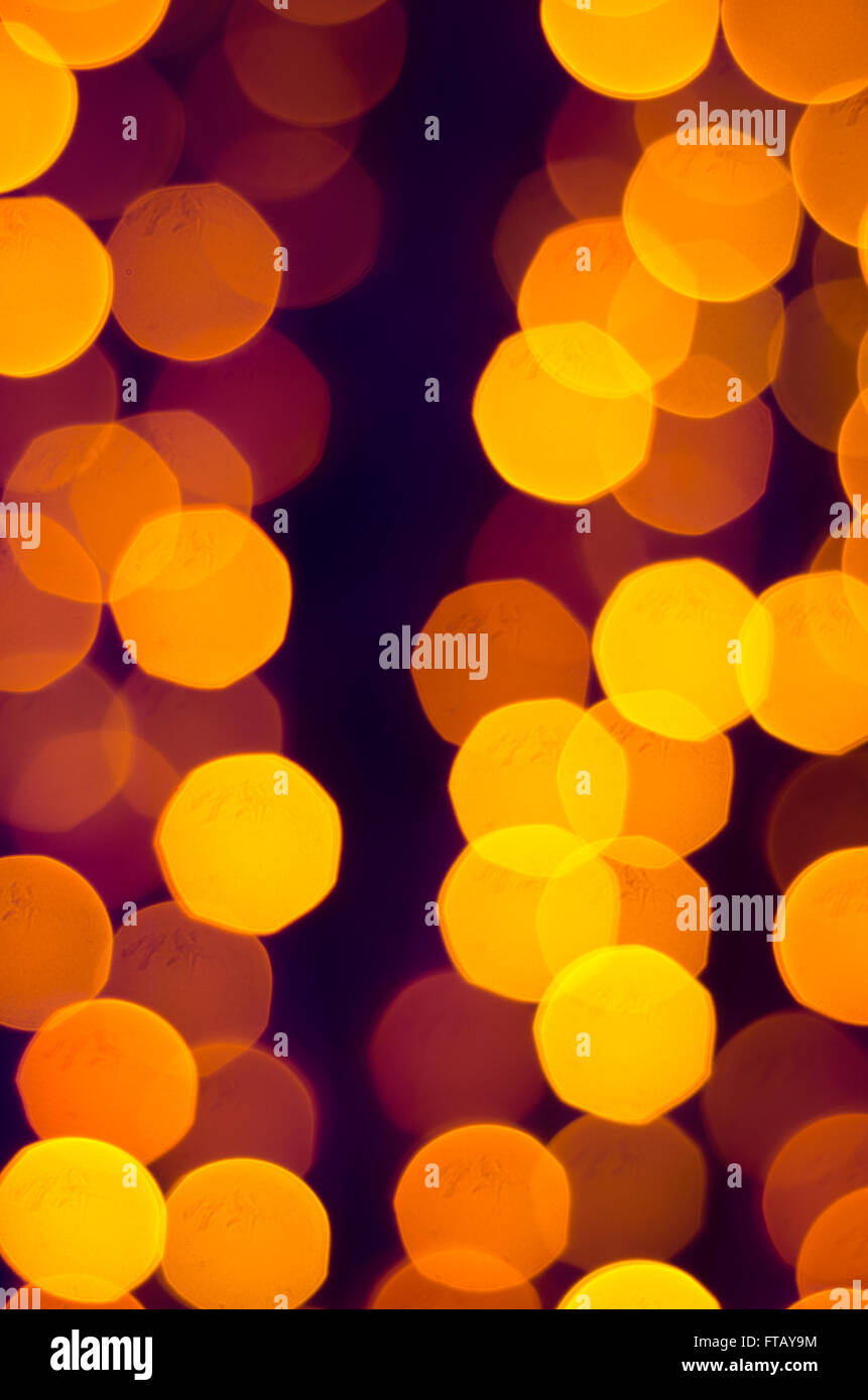 Sfocati luci bokeh di fondo Foto Stock