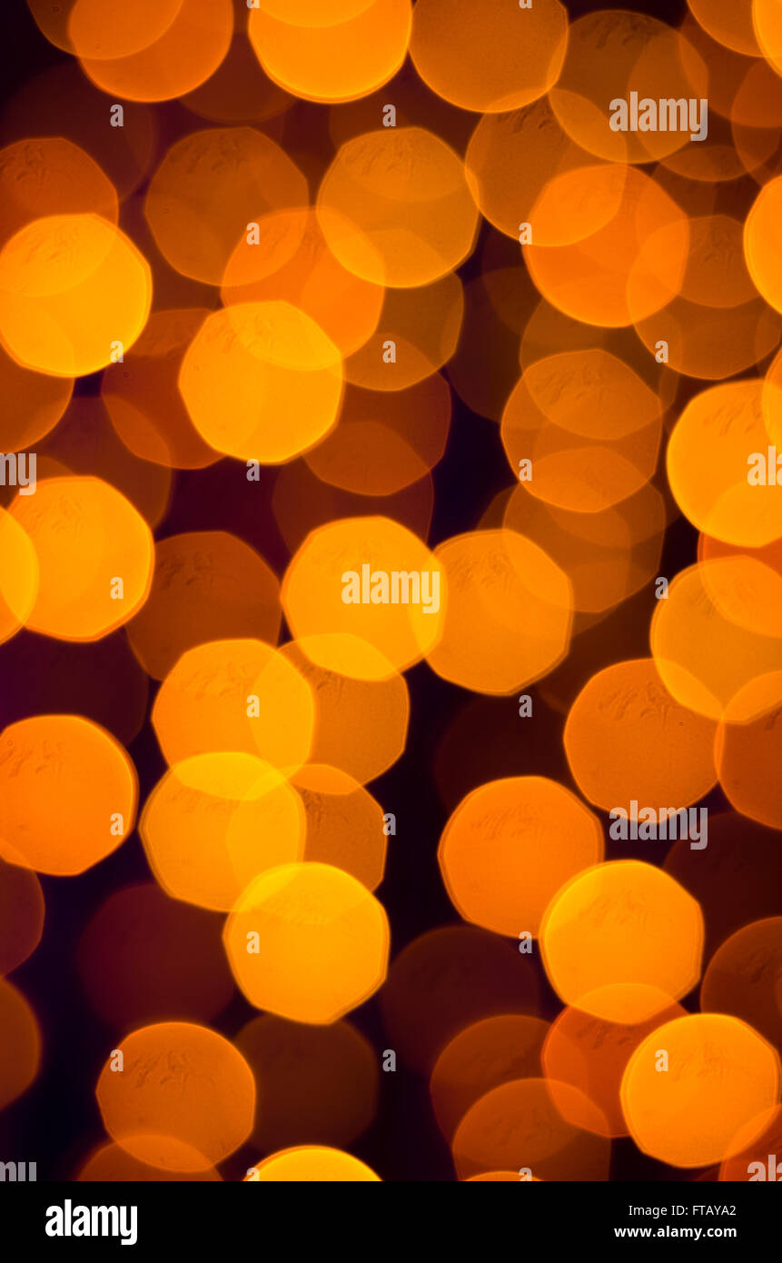 Sfocati luci bokeh di fondo Foto Stock