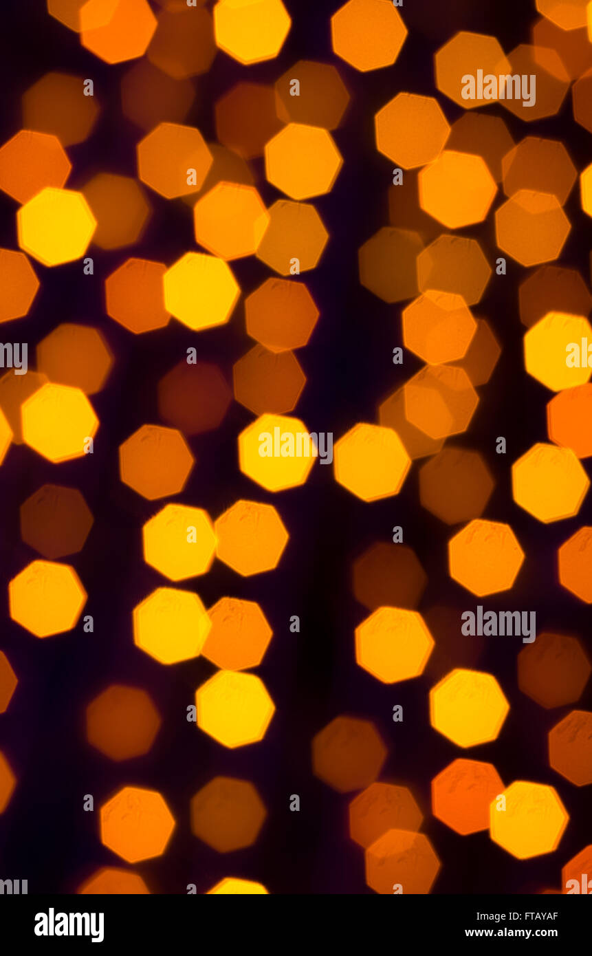 Sfocati luci bokeh di fondo Foto Stock